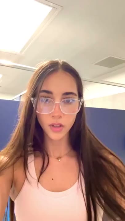 Beautiful Dirty Snapchat Brunette Fucks Herself in Public Restroom