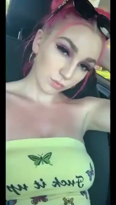 Young Nipple Pierced Girl Car Fucking on Snapchat for Cum