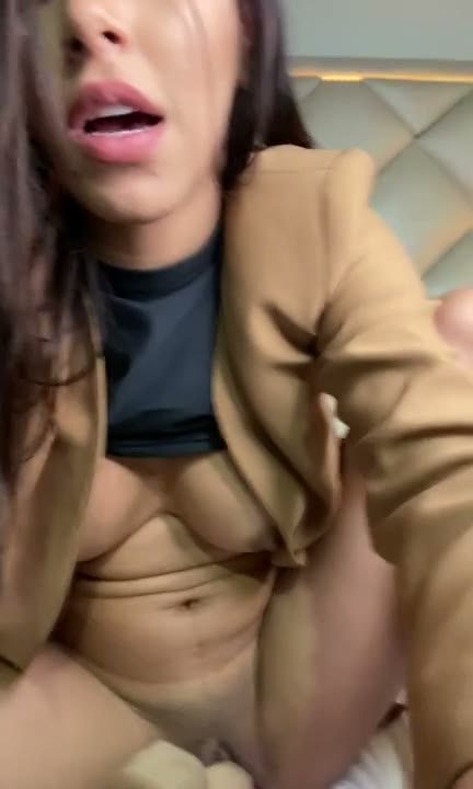 Super Horny Office Girl Needs to Satisfy Herself and Film it with Snapchat Right After Work with Multiple Squirts