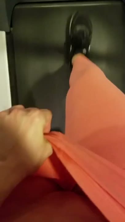 Fun Snapchat Pussy Play Under the Pants While Doing Cardio