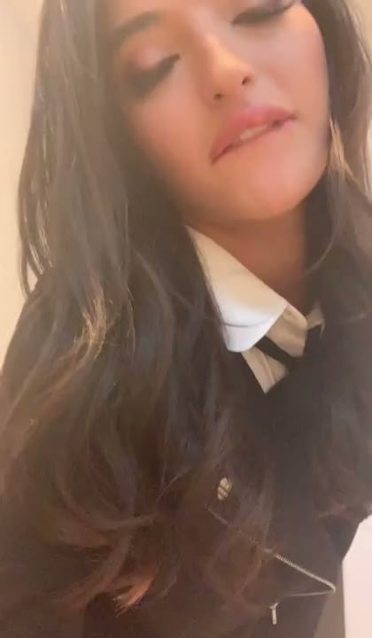 Horny Office Snapchat Slut Touching Herself in the Restroom at Work