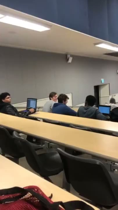 Amateur College Snapchat Slut Flashes her Tits in Class Full of Students