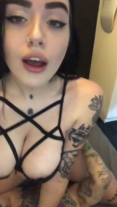 Big Tit Tattooed Snapchat Slut is in Love with her New Boyfriend S Big Cock