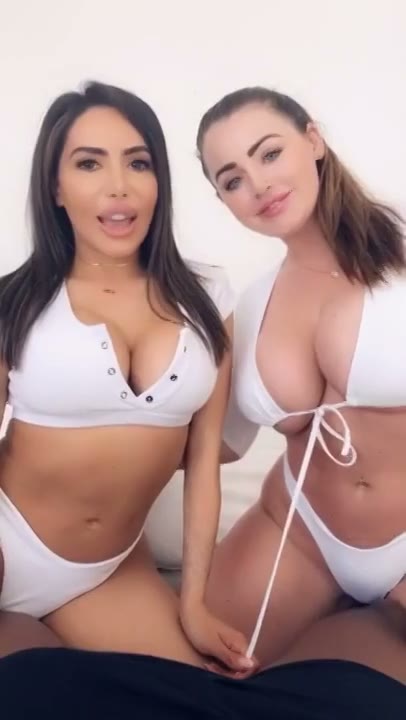 Threesome Two Hot Bitches Share a BBC and Get Cum on Their Asses